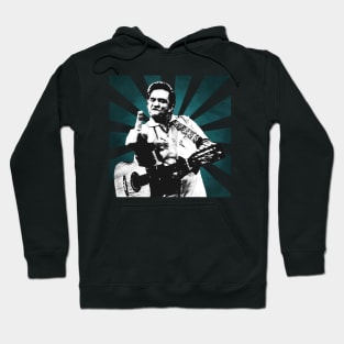 Johnny Cash II Retro Pixel II 70s Hoodie